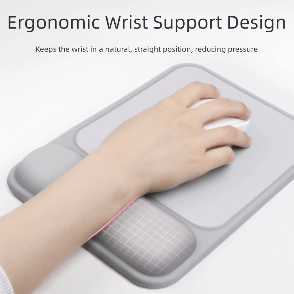 Ergonomic Wrist Rest Mouse Pad Soft Palm Rest Non-Slip Base Keyboard Wrist Support Pad Slow Rebound Washable Hand Pillow