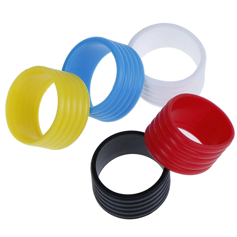 4pcs Tennis Racket Rubber Ring Grip Stretchable Stretchy Handle Rubber Ring