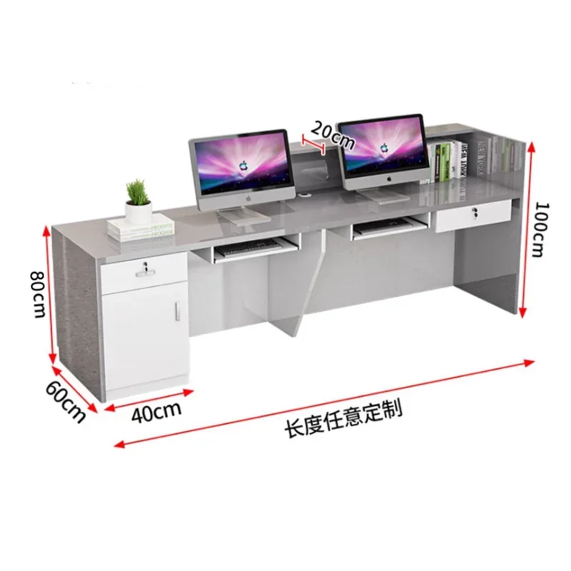 Customization Reception Desk Luxury European Exquisite Storage Reception Desks Classic Versatile Theke Empfang Office Furniture