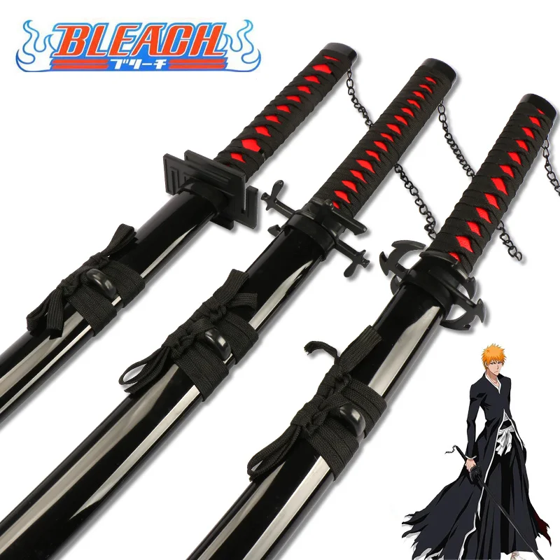 Anime Cosplay Espada, Katana De Madeira, Manga Japonesa, Kurosaki Ichigo oul, Cortador, Zangetsu, ichigo, bankai, Armas