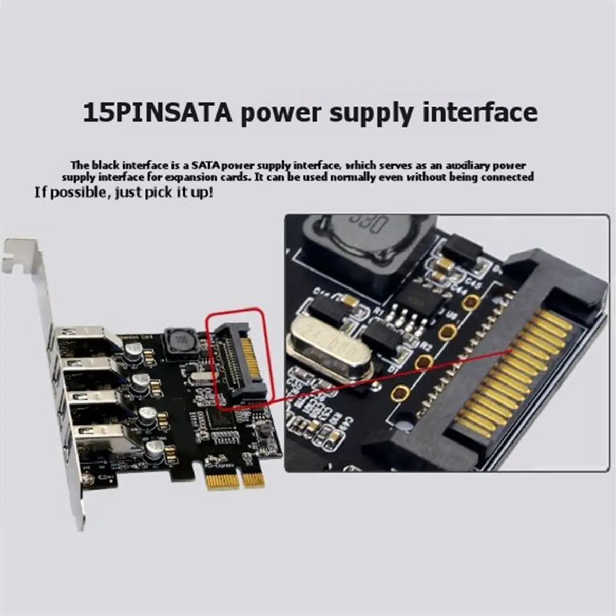 Low Profile 4 Ports PCI-E to USB 3.0 HUB PCI Express Expansion Card Adapter 5Gbps USB1.1/2.0/3.0 Operating Systems