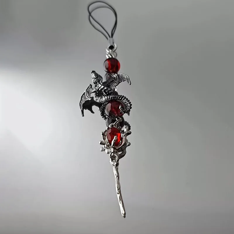 Sylus Love and Deepspace Keychain Mobile Phone Straps Cosplay Choker Unisex Game Dark Black Crow Ring Halloween Party