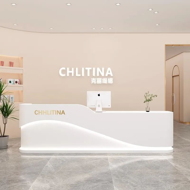 Hospital Counter Reception Desks Service Modern Checkout Rostrum Shop Reception Desks Standing Bureau Meuble Luxury Furniture