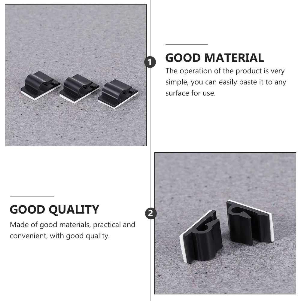 

60Pcs Cord Clips Cable Holder Self Adhesive Fixing Clamp Wire Organizer Cable Clamps for Home Car Office Cord Management