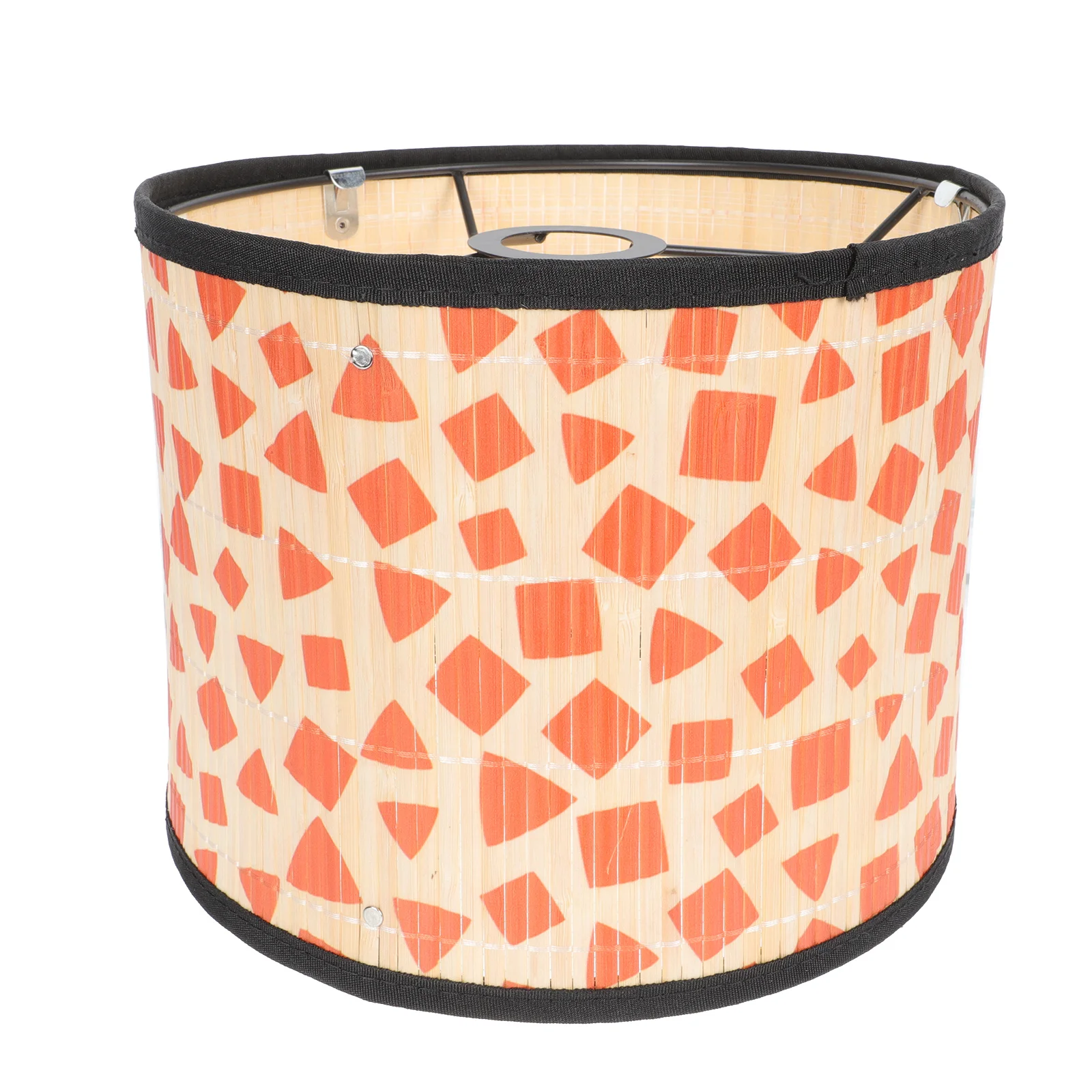 

1 шт. стильный абажур с принтом, высококачественный бамбуковый материал, подходит для различных светильников, декоративный элемент для дома