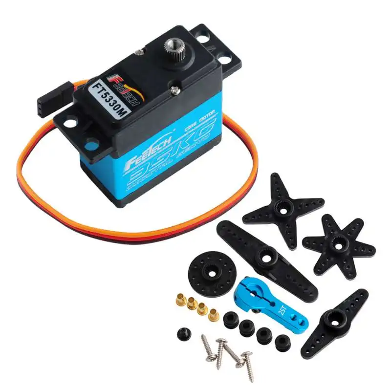 4 pezzi 35KG FT5330M servomotore digitale 7.4V 180 gradi ingranaggio metallico impermeabile per Baja 1/8/10 RC telecomando Drift Car