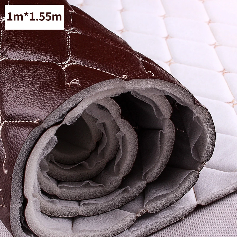 100*155cm Thick Faux Leather Fabric for Upholstery Furniture Car Interior Floor Background Wall Sliding Door Decor Faux Leather