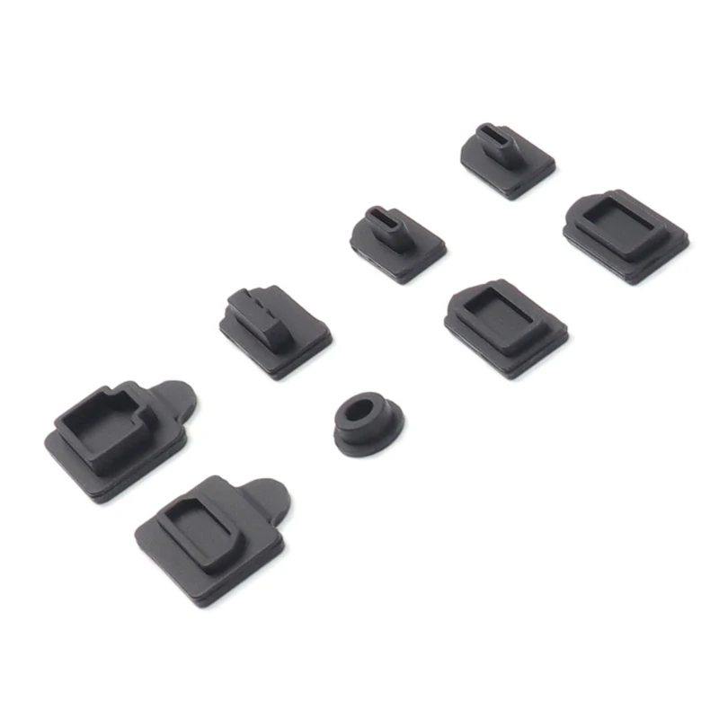 J6PA Dust Plug Game Console Silicone Dust Protector for PS 5 LAN Type-C USB Dock