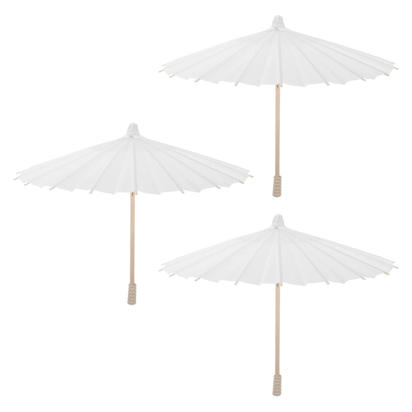 

3pcs Blank Paper Umbrella Smooth Decorative Umbrellas For Decor Surface DIY Painting Crafts Wedding Decor Parasol Kids