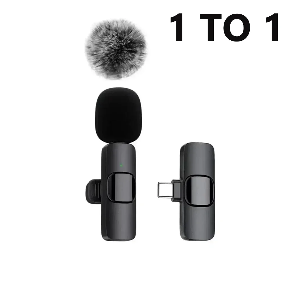 KEBIDU Mini-Lavalier-Mikrofon mit Geräuschunterdrückung, kabelloses Mikrofon, USB-C-Mikrofon für Live-Streaming, Broadcast, Gaming, Video, Vlog