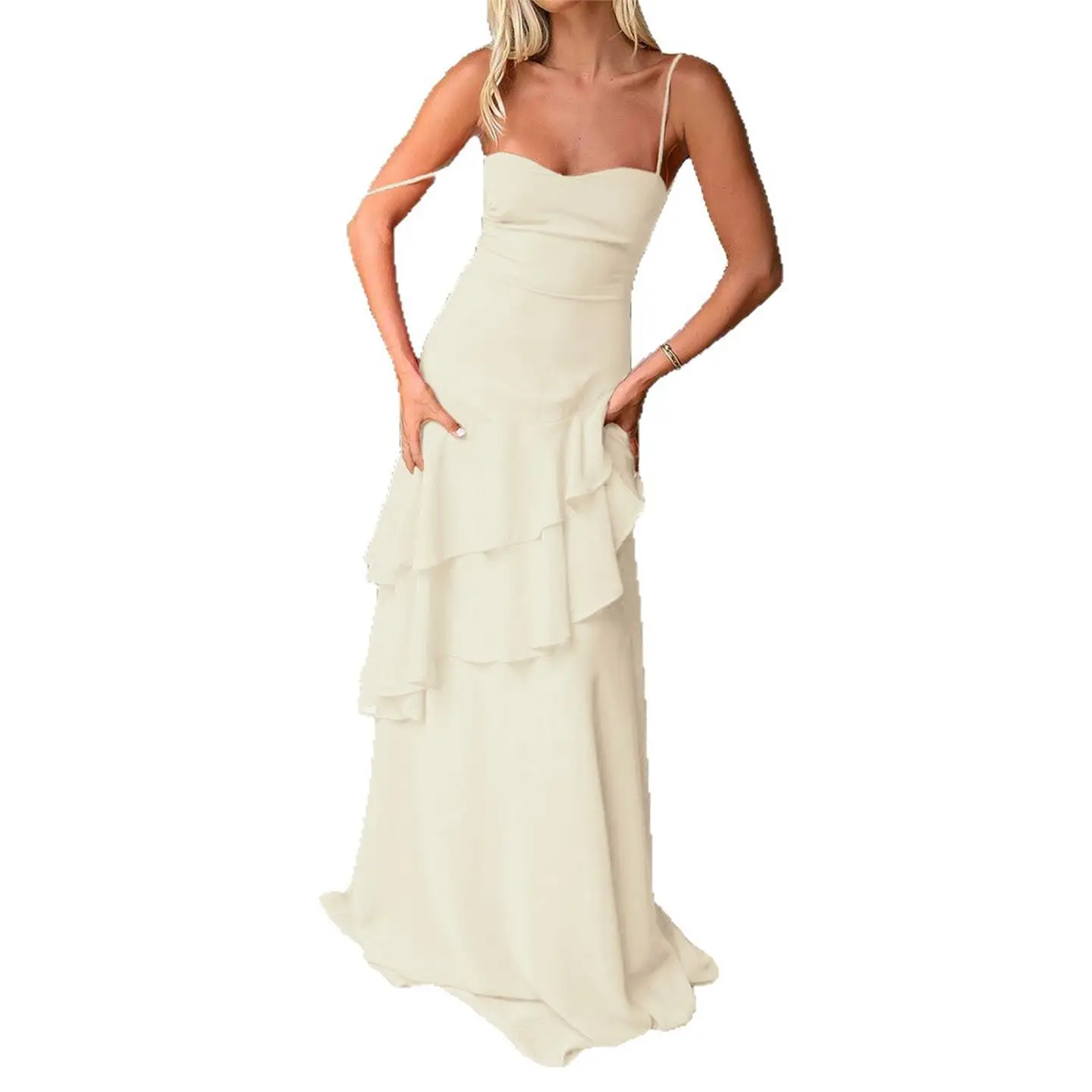 Ele dentelle garniture Dr femmes Faion taille haute Svel gilet haut Ciwalk automne 2025 Diyun transfrontalier