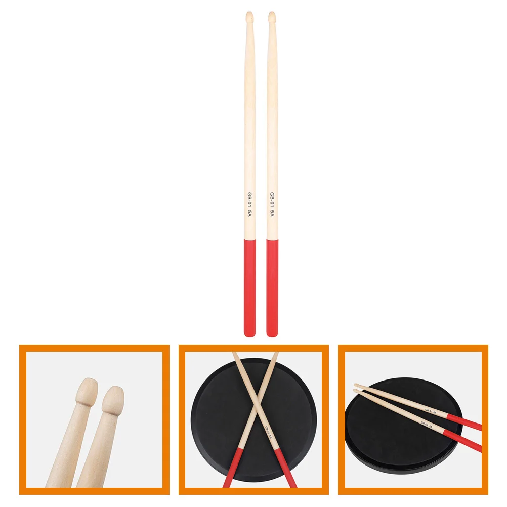 

1Pair Maple Wood Drumsticks with Anti-Slip Feature Robust Craftsmanship for Adult Drummers Versatile Use on Various Drums
