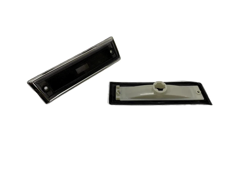 

2 Pc Side Marker Light Black Lens With Chrome Trim For Chevrolet Gmc Ck Pick Up Blazer Jimmy 81-91 Best Value Car Parts