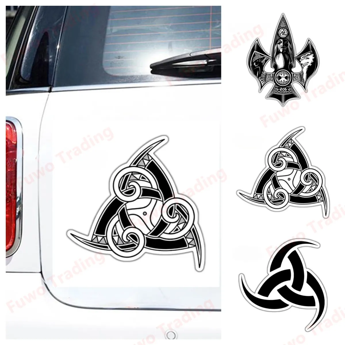 Hot selling Viking Logo Vinyl Car Stickers Anime Waterproof Scratch-Proof Decal Vehicle JDM Assessoires