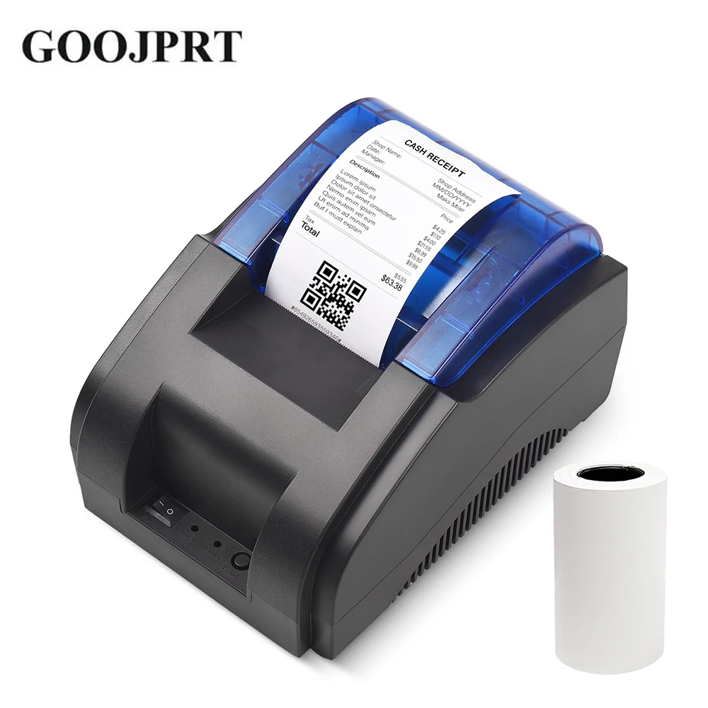 58MM Desktop Thermal Printer USB Wireless Bluetooth Thermal Receipt Printer 203DPI Barcode Logo Bill Printing For Mobile Windows