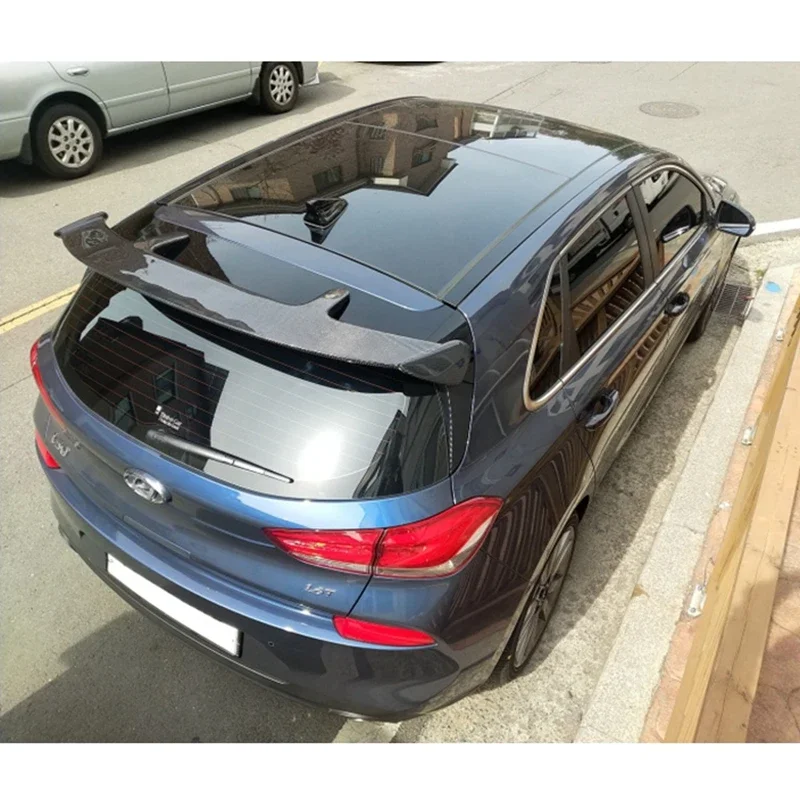 For Hyundai I30 I20 spoiler high quality ABS Carbon fiber pattern material car rear wing spoiler 2008-2021