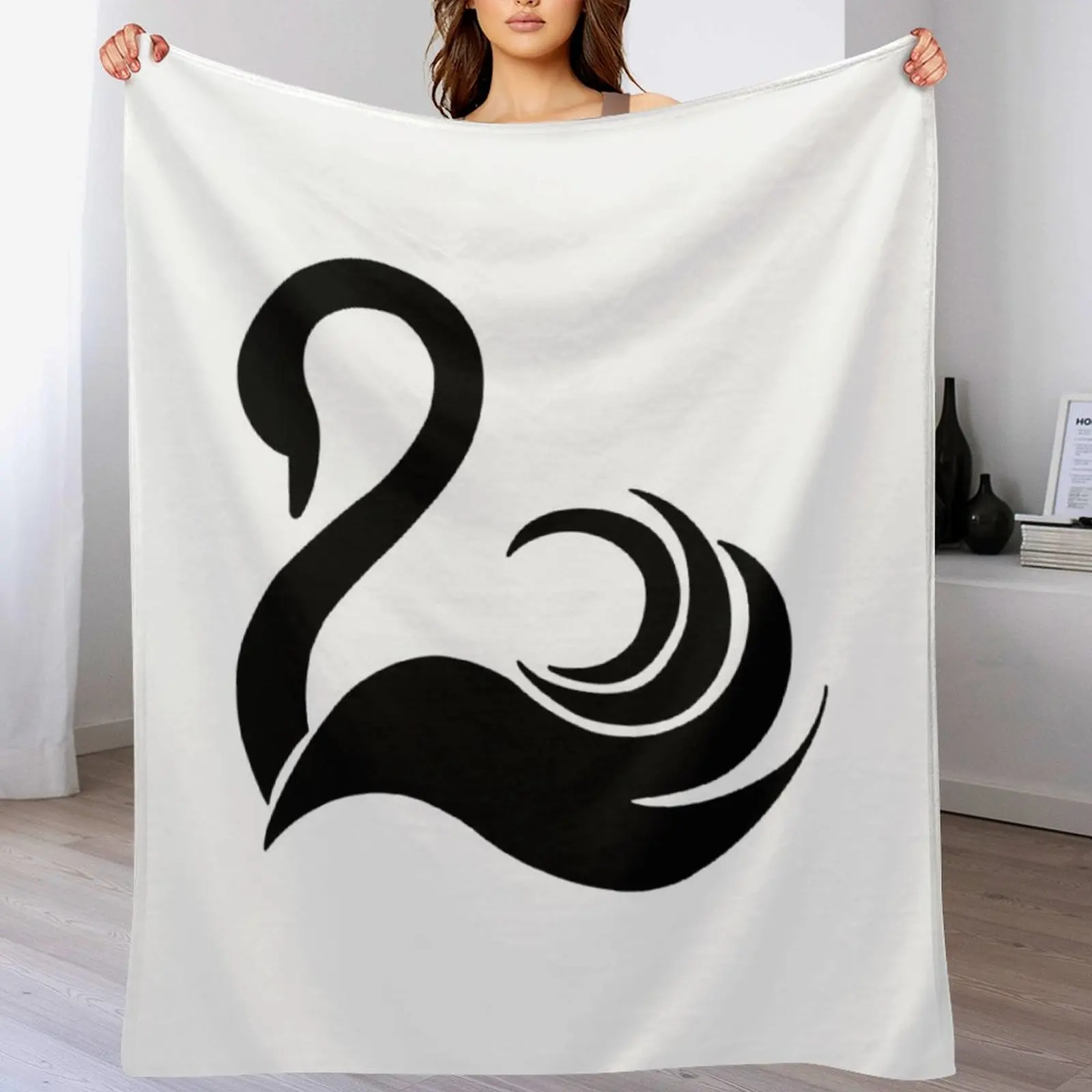 

Black Swan Symbol Throw Blanket Thermals For Travel Loose Blankets