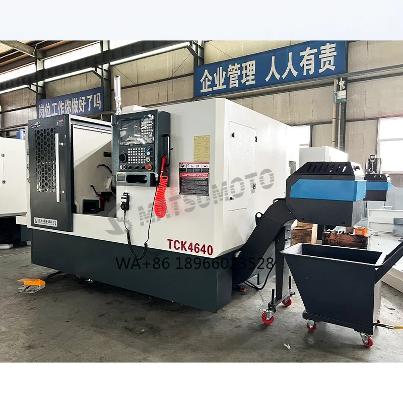 Automatic Tck4640 500mm length Slant Bed Cnc Lathe Machine 3500rpm Cnc Turning Slant Lathe