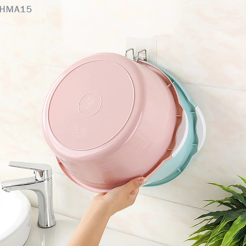 Punch-Free Sticky Bathroom Kitchen Traceless Washbasin Storage Hooks Save Space Organizer Wall Mount Hook Adhesive Storage Rack