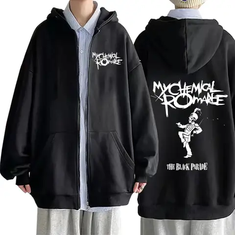 My Chemical Romance Mcr Dead Zipper Hoodie Men Women Casual Loose Fashion Zipper Sweatshirt Men's Fashion Long Sleeves Tops
