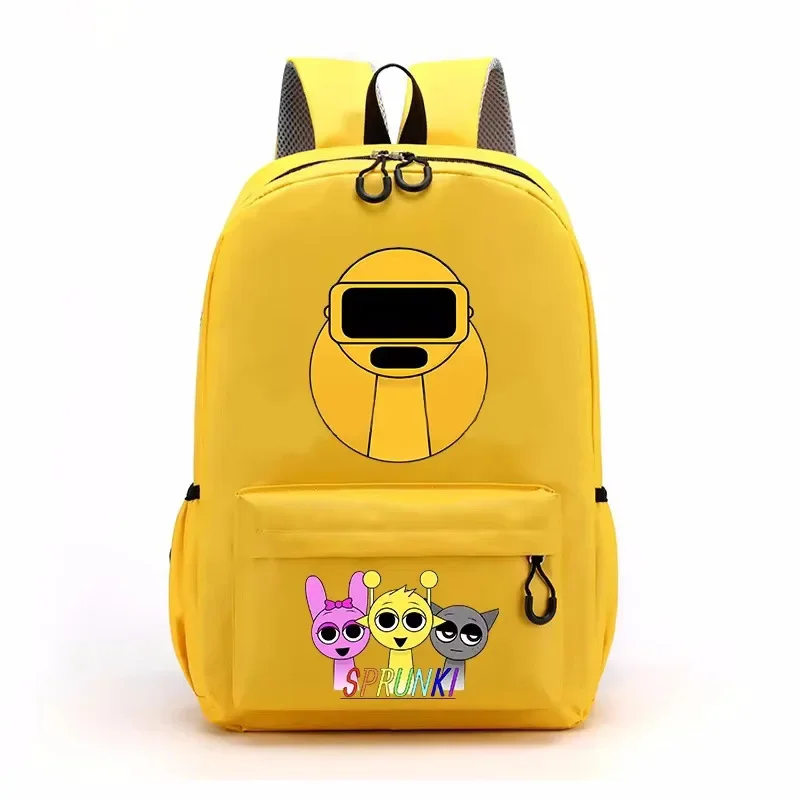 Kawaii Sprunki 배낭 소녀 소년 학생 십대 어린이 애니메이션 지적 학교 가방 생일 선물 여성 캐주얼 여행 가방