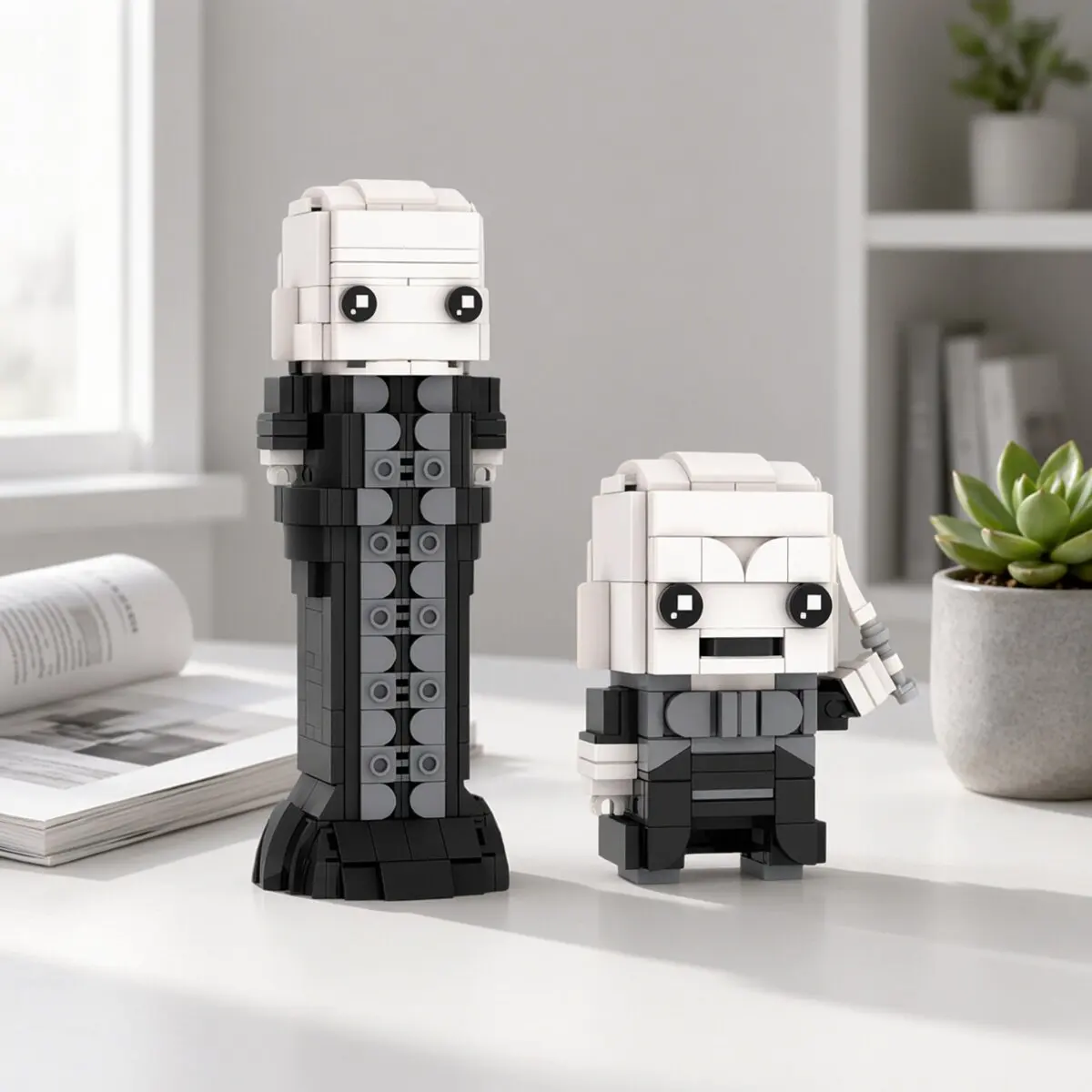 MOC Creative Sci-Fi Desert Giant Creature Square Head Building Block Model DIY Adult Assembly Puzzle Toy Birthday Gift Ornament