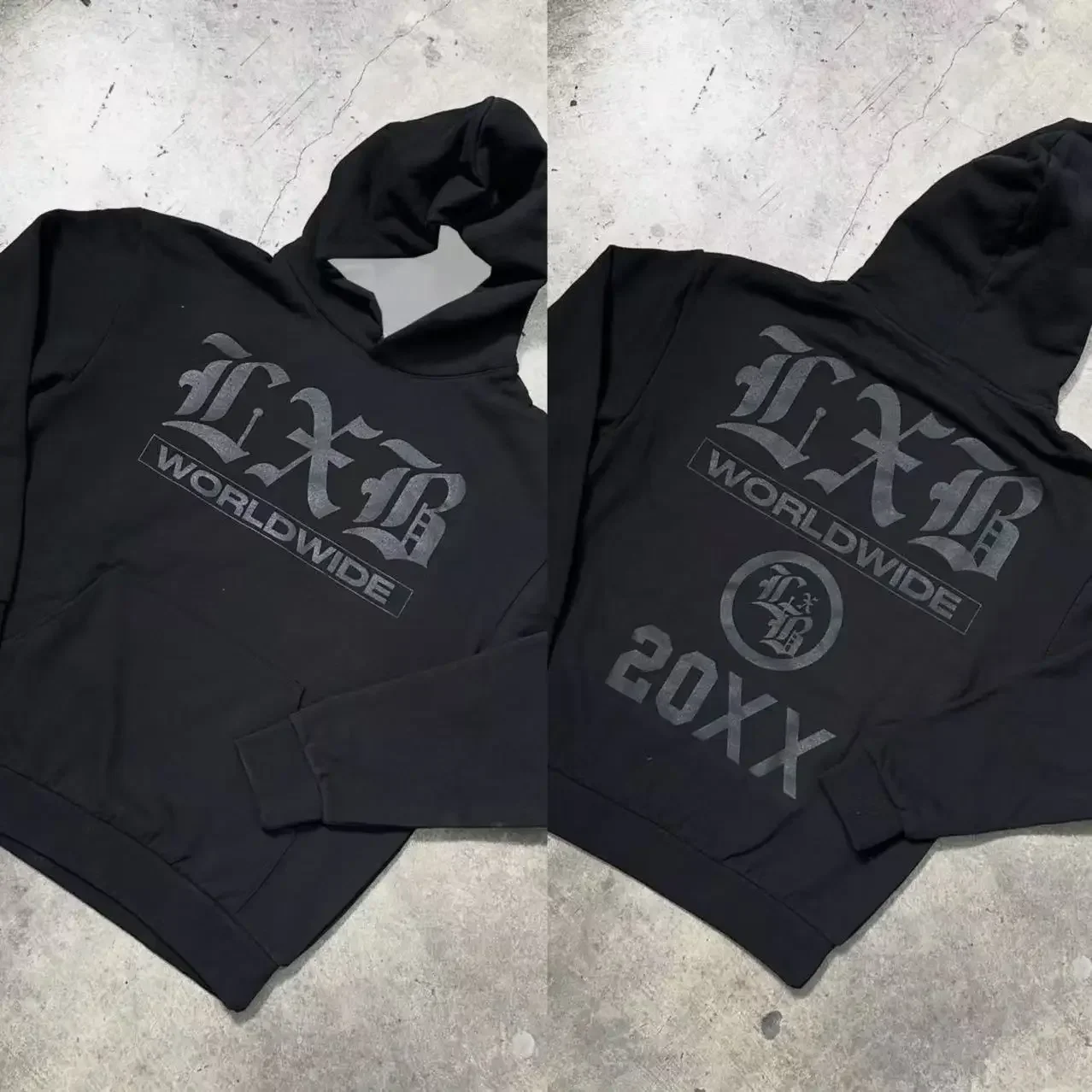 

2025 New Men's Hoodie LXB Printed American Trend Sweater Comfortable Sports Casual Breathable Long Sleeve Hooded Sweater