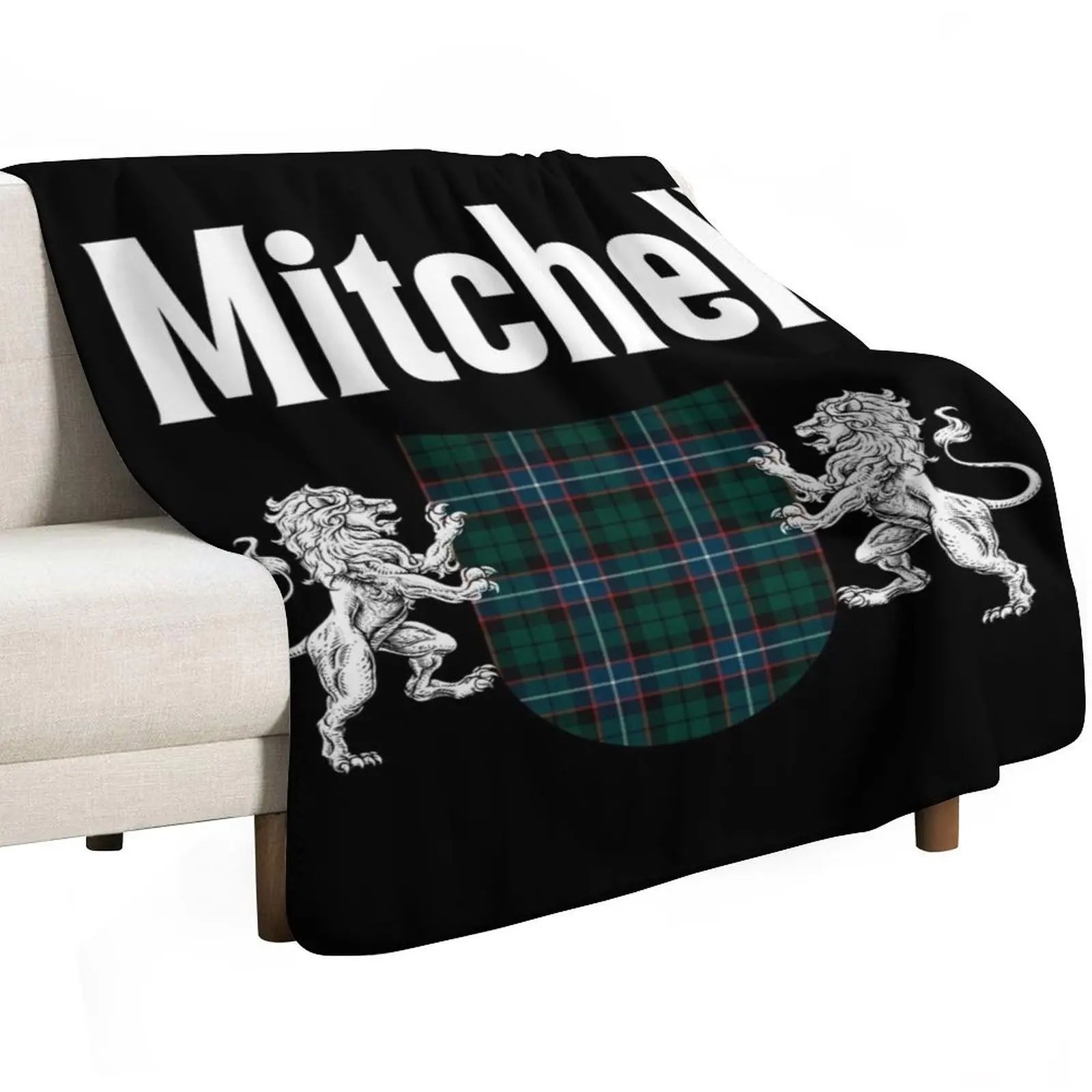 Mitchell Clan Scottish Name Coat Of Arms Tartan Throw Blanket heavy to sleep For Baby Hairy sofa bed Heavy Soft Big Blankets