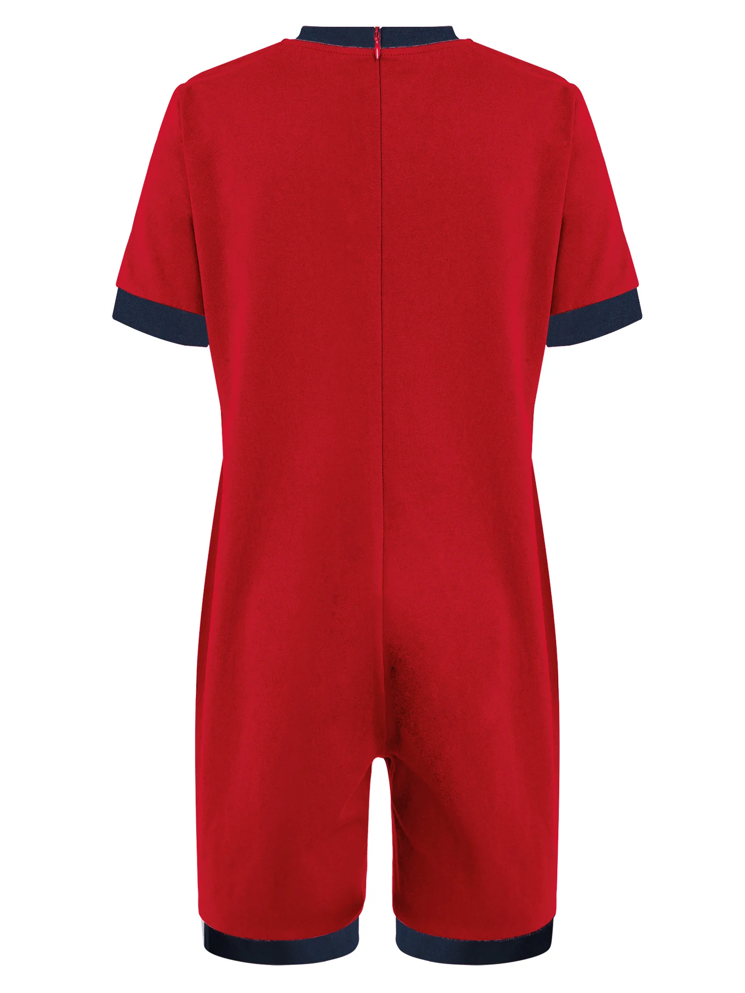 3pcs Kids Clothes Boys Girls Special Needs Adaptive Clothing Anti-strip Zipper Romper Short Sleeve Jumpsuit Contrast Color