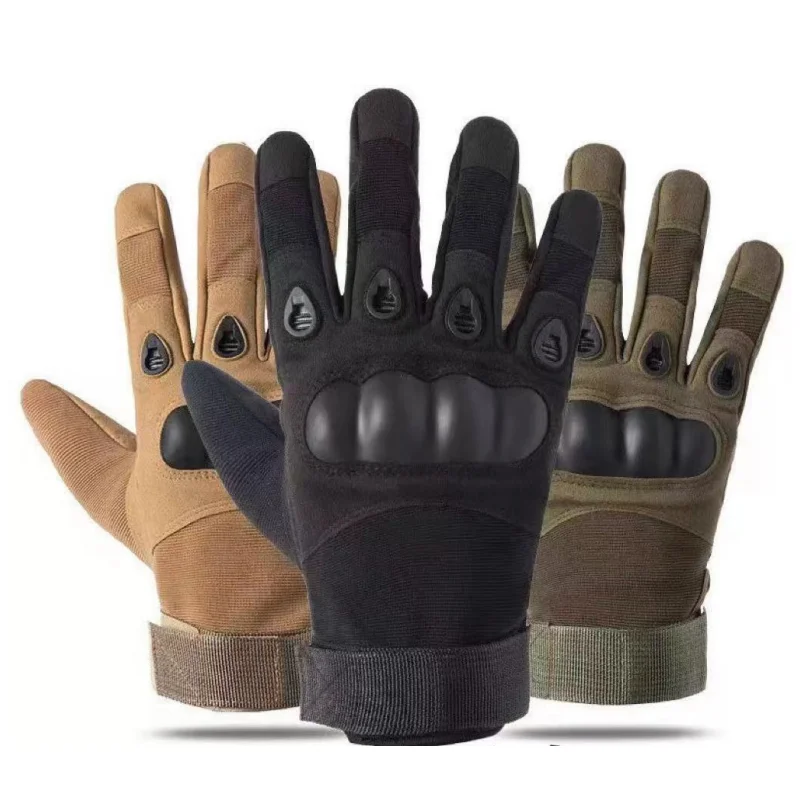 Guantes protectores tácticos dedo completo conducción al aire libre motocicleta Fitness Racing Shell mitones antideslizantes guantes de entrenamiento para montar