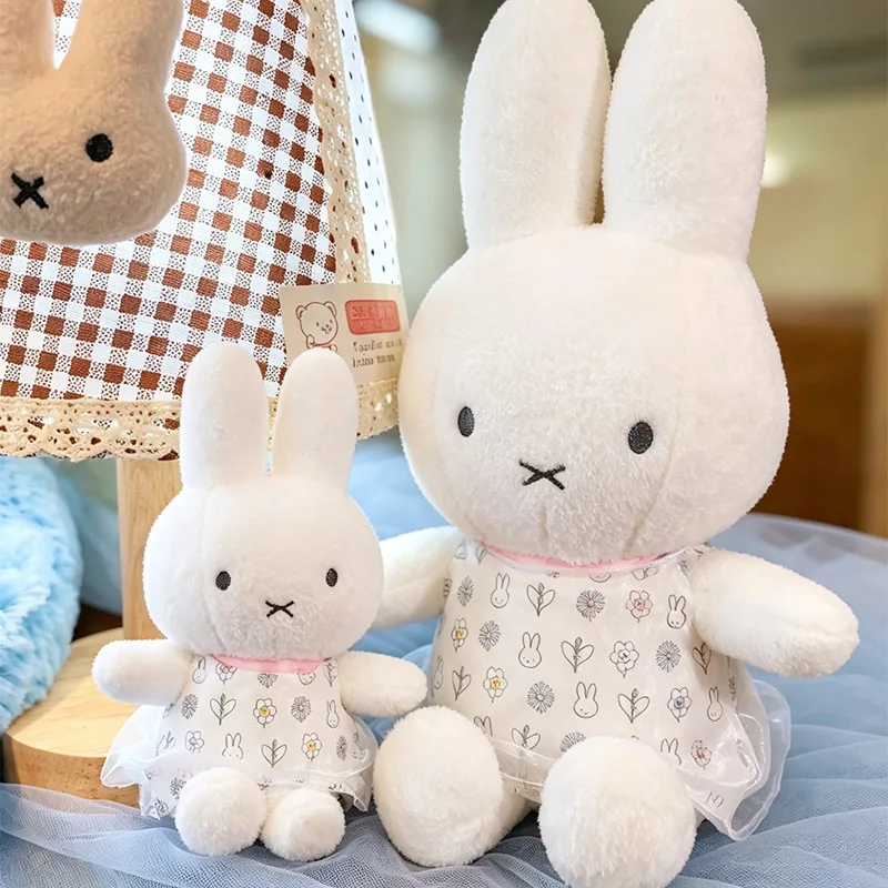 Miffy Rabbit's new dress cartoon plush toy cute home decoration ornament childrens holiday toy nap pillow