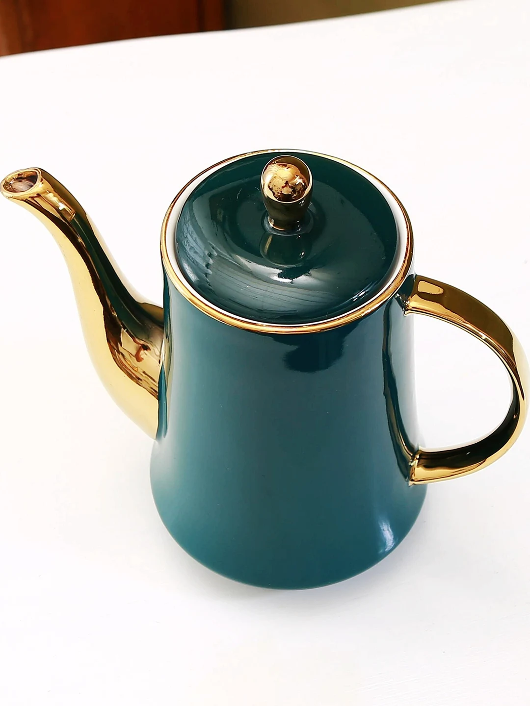 

European Sle Cercs Gold Plated Coffee Pot Tea Pot Large Capaci Living Room Cold Water Pot Color Glaze Household Items
