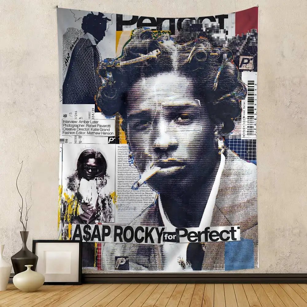 Hip Hop Rapper Asap-Rocky Hanging Bohemian Tapestry Bohemian Wall Tapestries Mandala Cheap Hippie Wall Hanging