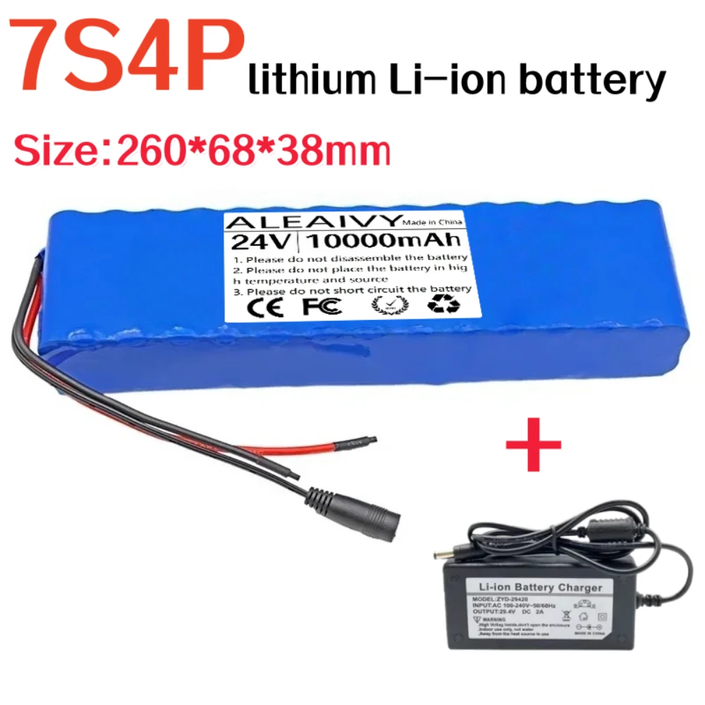 

NEW 7S4P 24V 10Ah Battery 18650 Lithium Ion Battery for auxiliary electric commuting, Electric Commuting Scooter battery pack.