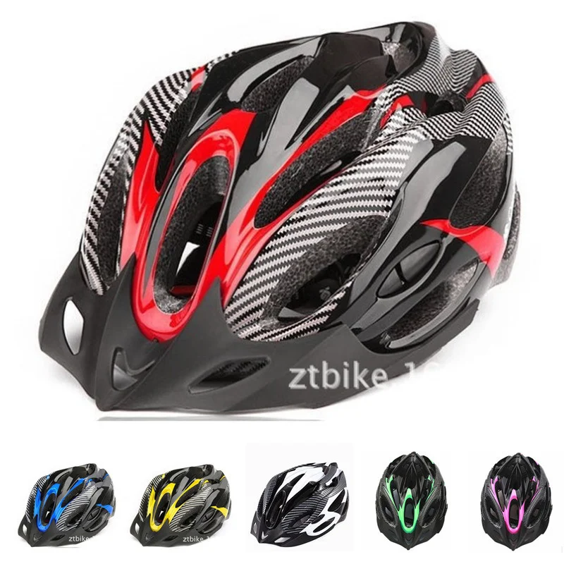 

Mountain Bike Cycling Helmet Hollow Breathable Mountain Helmet Carbon Fiber Safety Head Cap Outdoor Cycling Helmet
