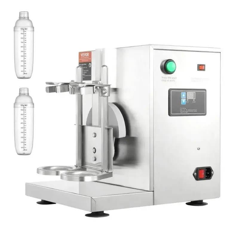 Commercial Milkshake Maker 120W Double Head Blender Machine Adjustable for milk  Mixer with 1L Cup for Beverage Shop