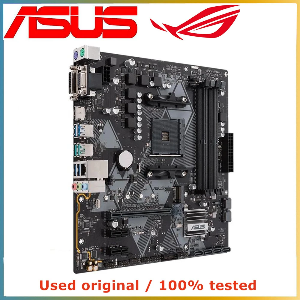 For ASUS PRIME B450M-A B450 AM4 Motherboard Ryzen 5 5500 5600 5800X3D Ryzen 7 5700X3D 7 5800X 5 5600X 7 5700G Ram DDR4 M-ATX