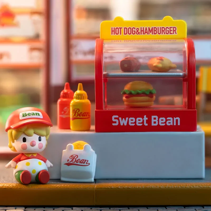 Popmart Sweet Bean 24-Hour Convenience Store Blind Box Model Cute Anime Figure Gift Kawaii Blind Box Toys Original