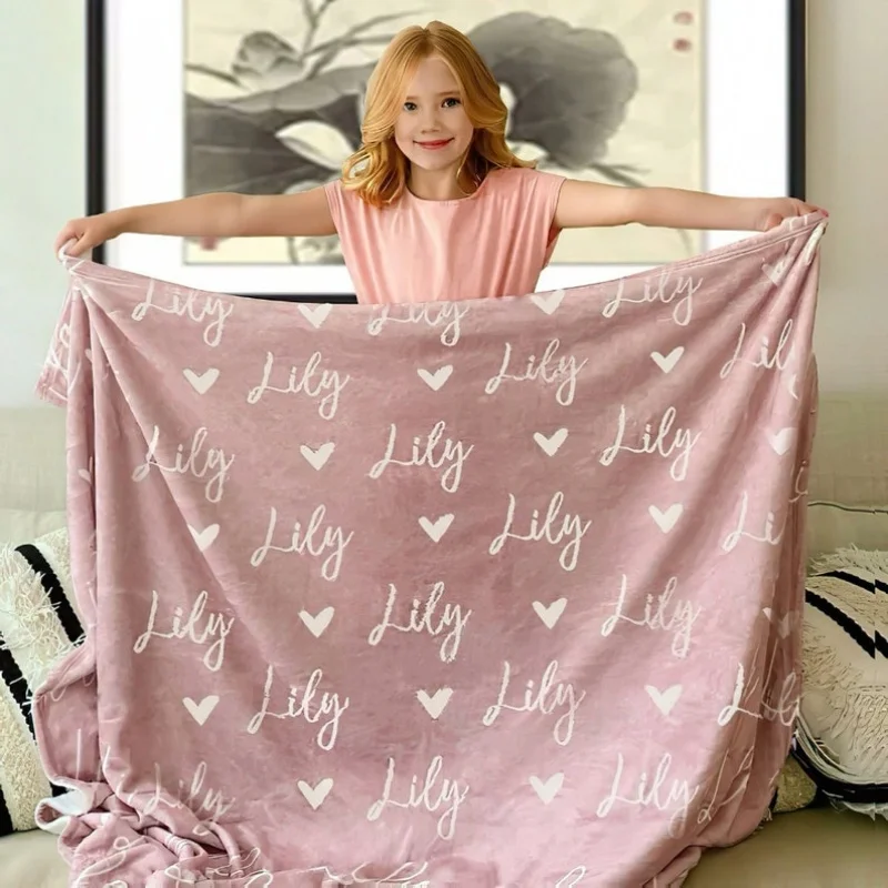 

Name Custom Blanket Soft Flannel Blanket For Office Home Sofa Camping Nap Leisure Blankets Birthday Birthday Gifts Baby Blanket