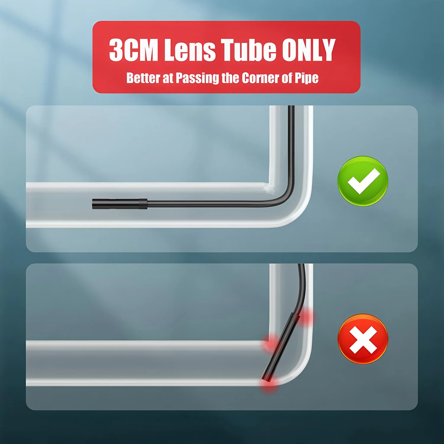 Car Pipeline Inspection Industrial Borescope, 2.4
