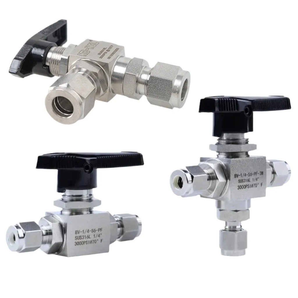 3000PSI Straight Elbow Tee 3 6 8 10 12 mm 1/8