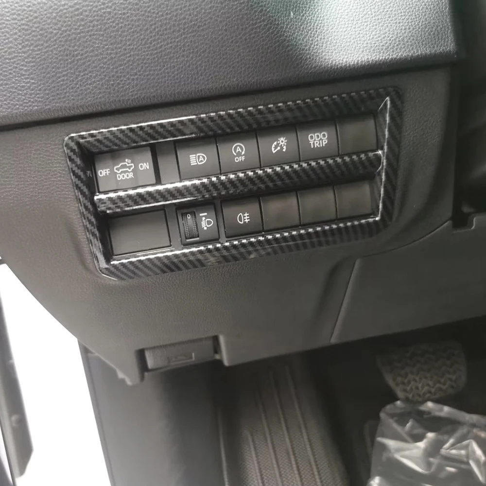 

Для 2022-2023 Toyota Tundra Sequoia центральный консольный Переключатель ободок отделка углеродное волокно вид
