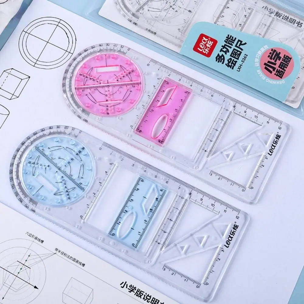 Geometry Construction Architect Student Stationary Drafting Template Ruler Measuring Scale Ruler Math Class Fast Drawing Ruler