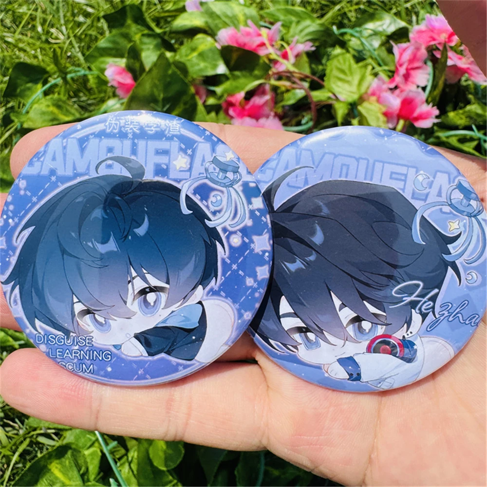 

58mm Anime Fake Slackers XieYu He Zhao Cosplay Costumes SPTE Tin Plated Pin Badge Accessories Pendant Prop