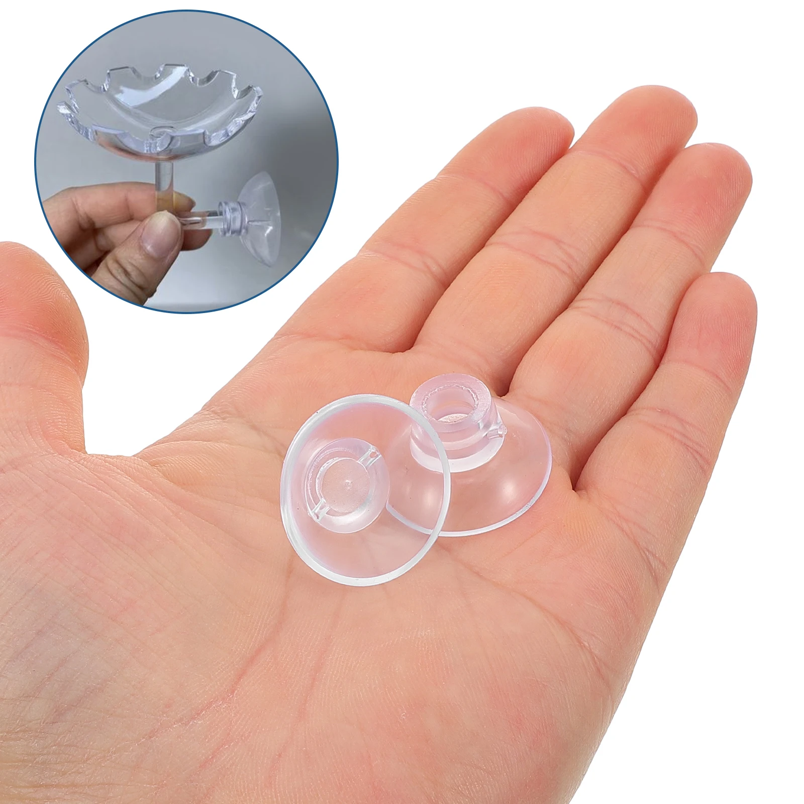 

50pcs Cups Clear Feeder Holder Durable For Aquarium Accessories Fish Bowl Suction Cup Practical Tank Sucker Feeder Fixing Sucker