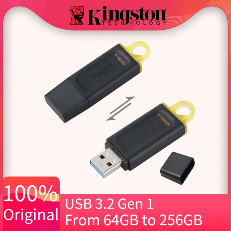 Kingston DTX Pocket USB 3,2 Gen1 128GB 256GB USB Flash Drive Pen Drive Mini Key USB Flash Drive Memory Stick para PC numérico