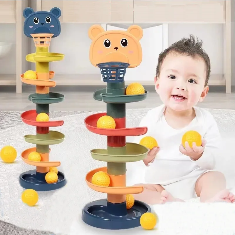 Baby Toys Track Sliding Rotating Ball Roll Swirling Ball Development Educational Toy 1 2 3 Years Kids Montessori Activities Game