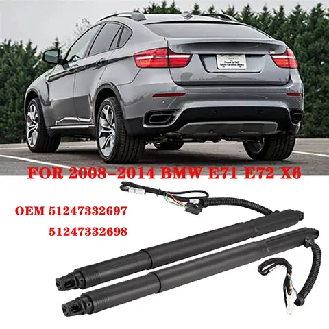 2008-2014 BMW E71, E72 및 X6 후면 좌우 테일게이트 파워 리프트 브라켓(OEM) 51247332697 및 51247332698에 적합