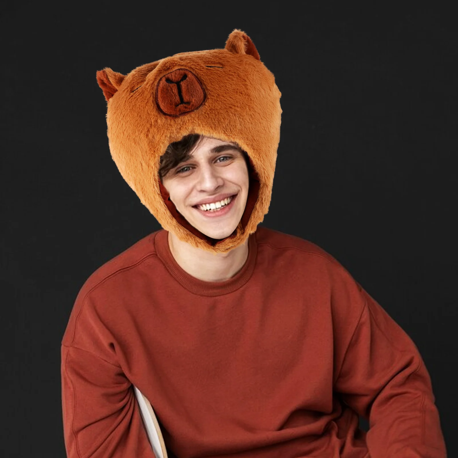 

Capybara Animal Headgear Cute Cartoon Hat Prop for Party Photography Performance Lightweight Comfortable