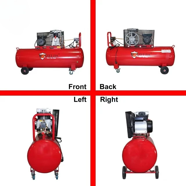 Hot Sale 3HP Industrial Belt Piston Driven Air Compressor Portable 8 Bar/115Psi Pneumatic 200L Air Compressor